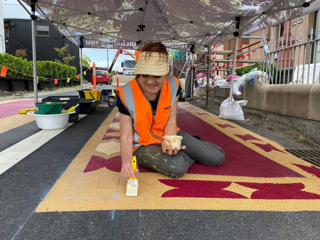 'Rugs' Mural in Morpeth