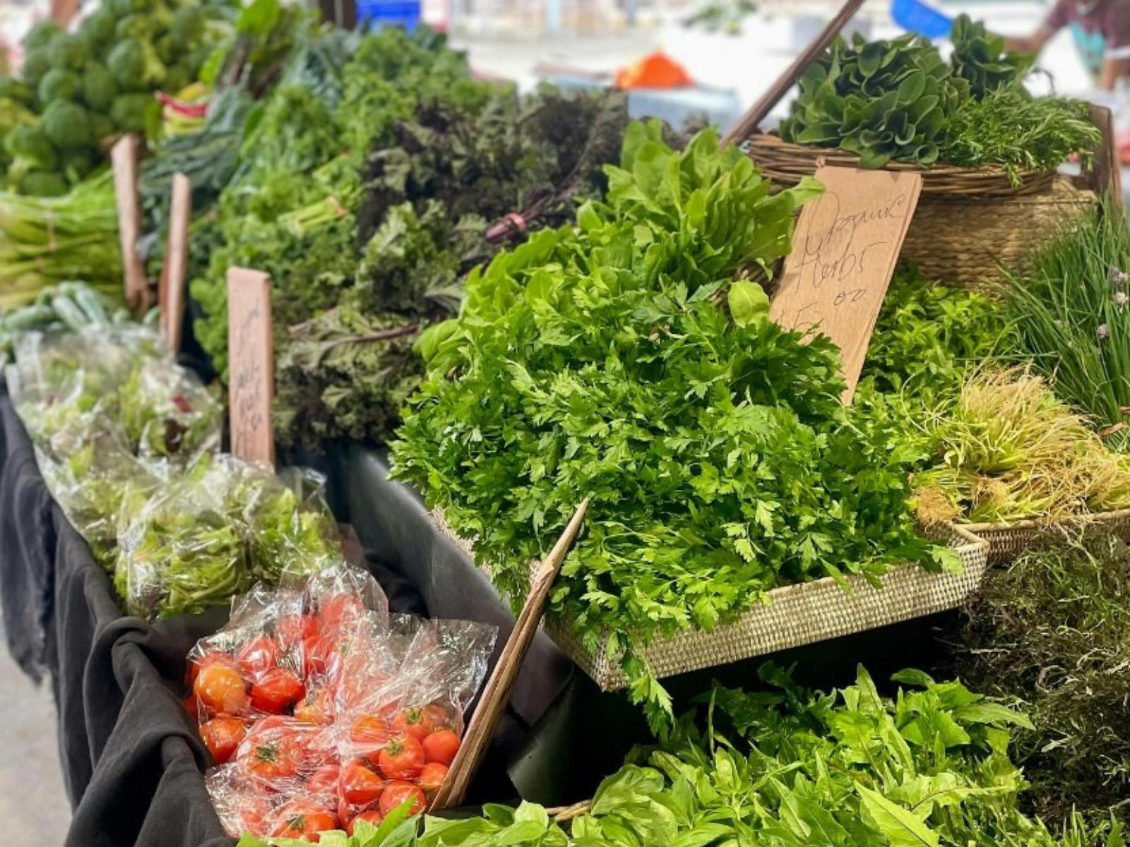 Fresh Greens at Farmers Markets
