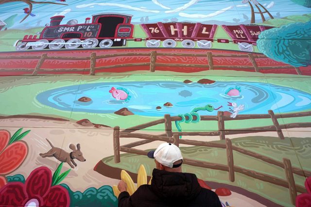 'Wish You Were Here' Mural