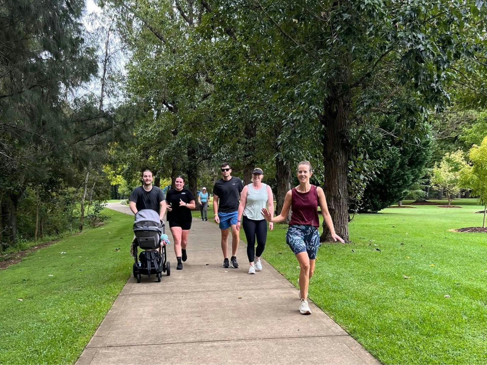 Walkers enjoying the course
