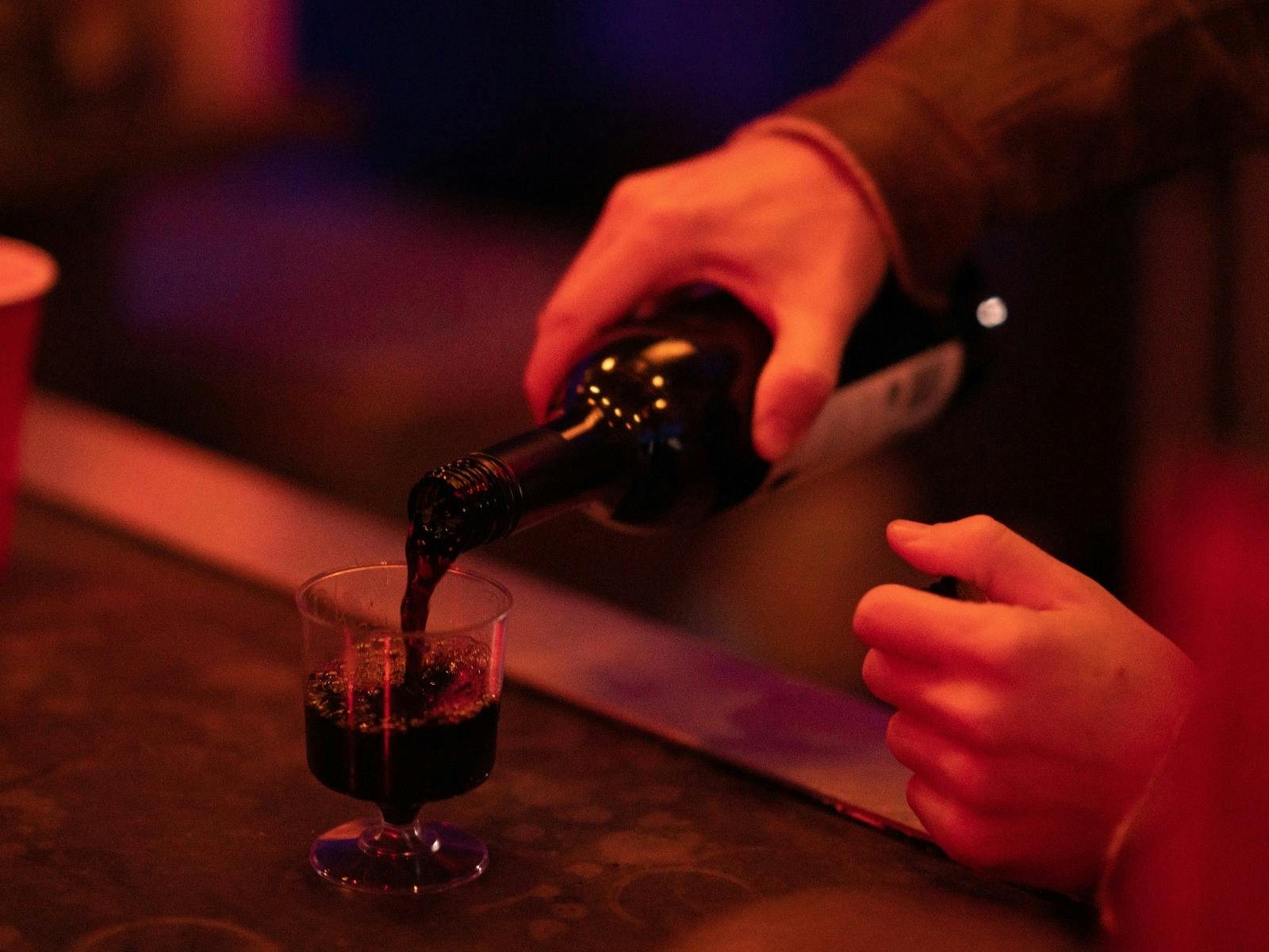 Small Bar with Drinks Available