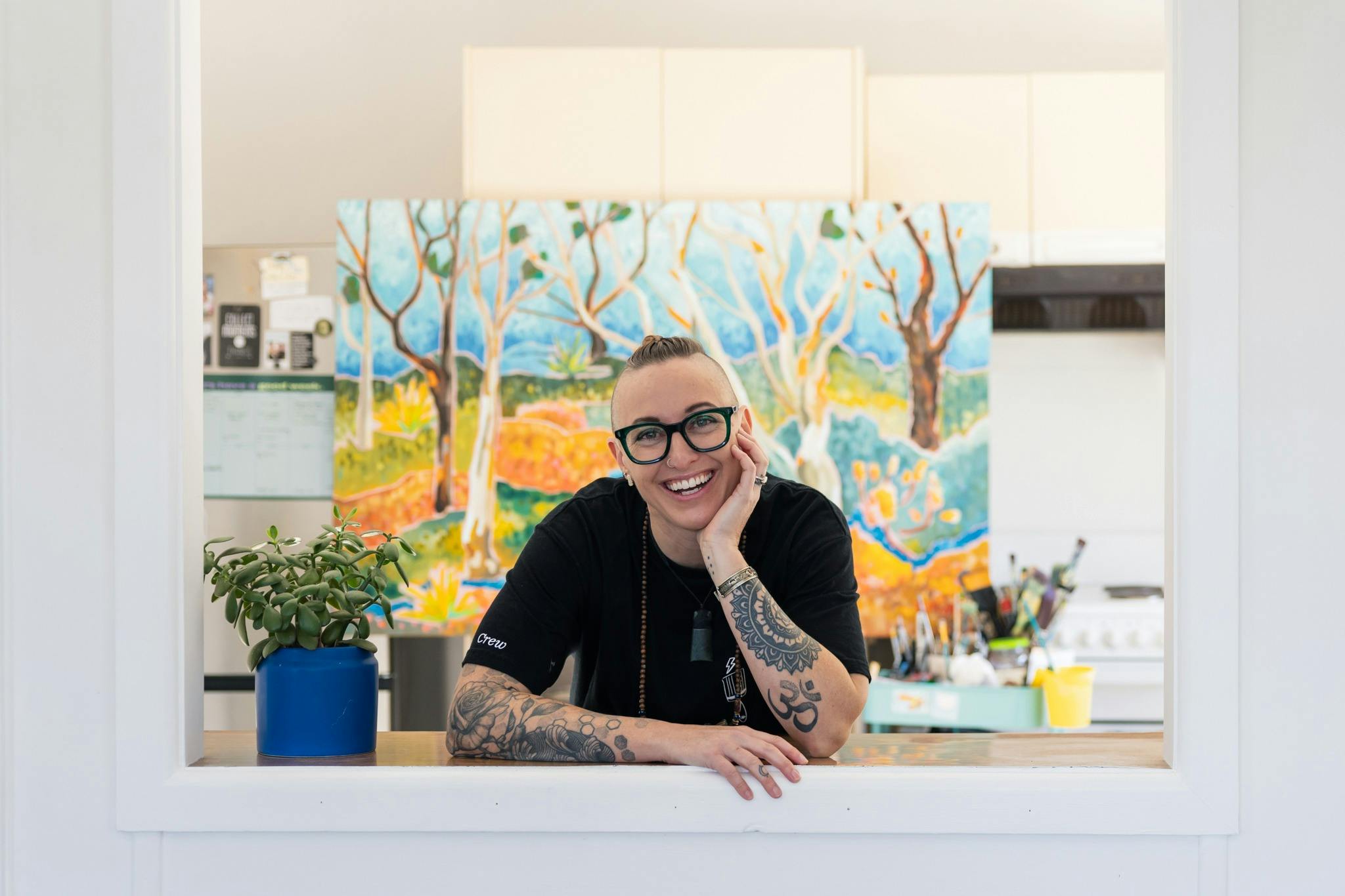 Sarah Rowan in Studio