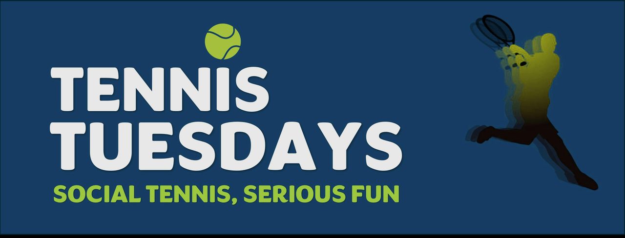 Logo for social tennis Tuesday