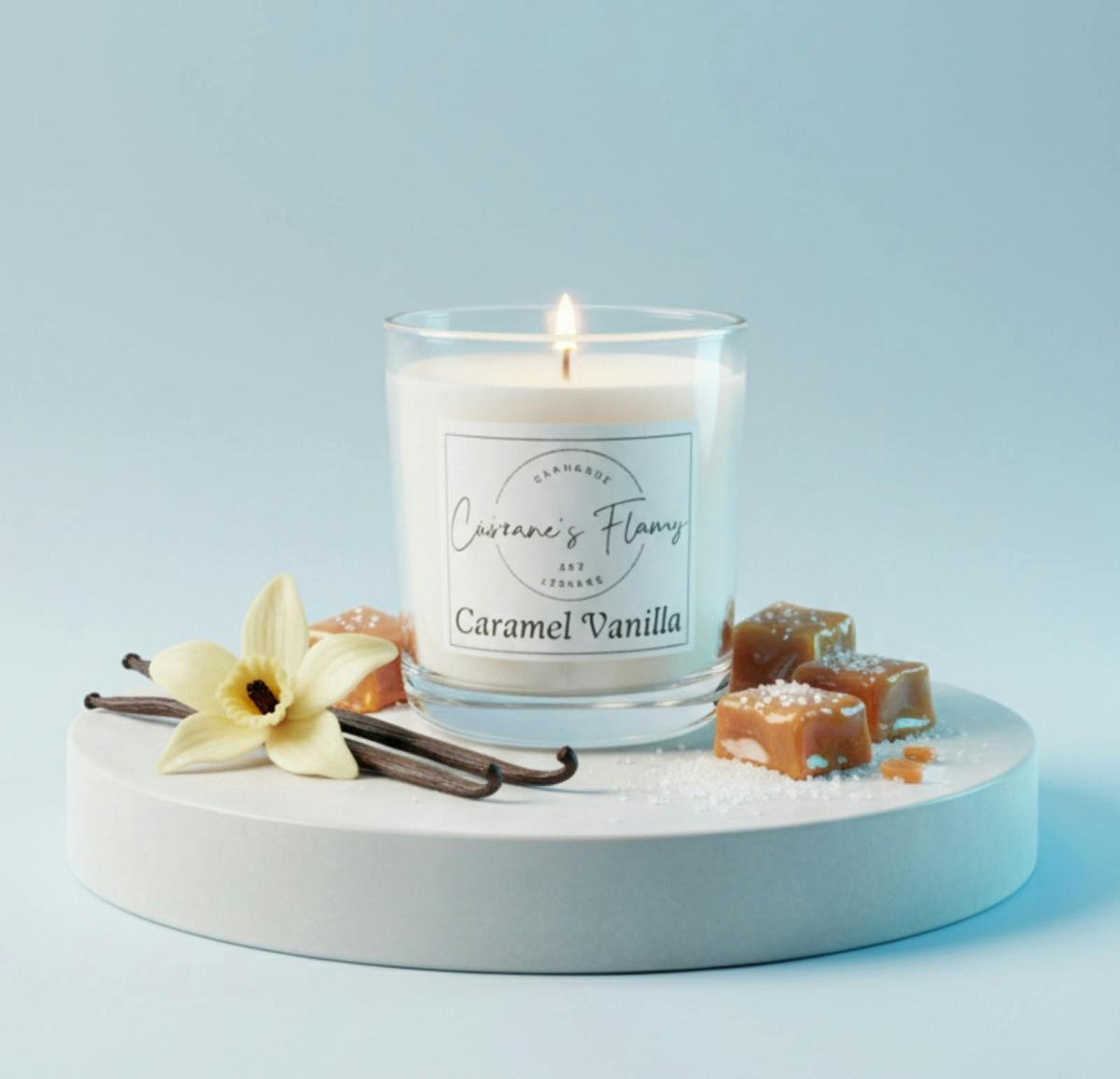 Caramel Vanilla Fragranced Candle