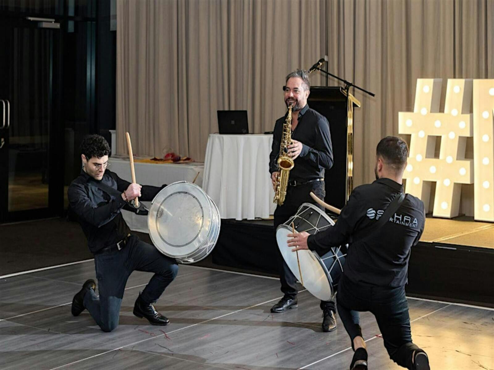 Sahra Entertainment performing on stage