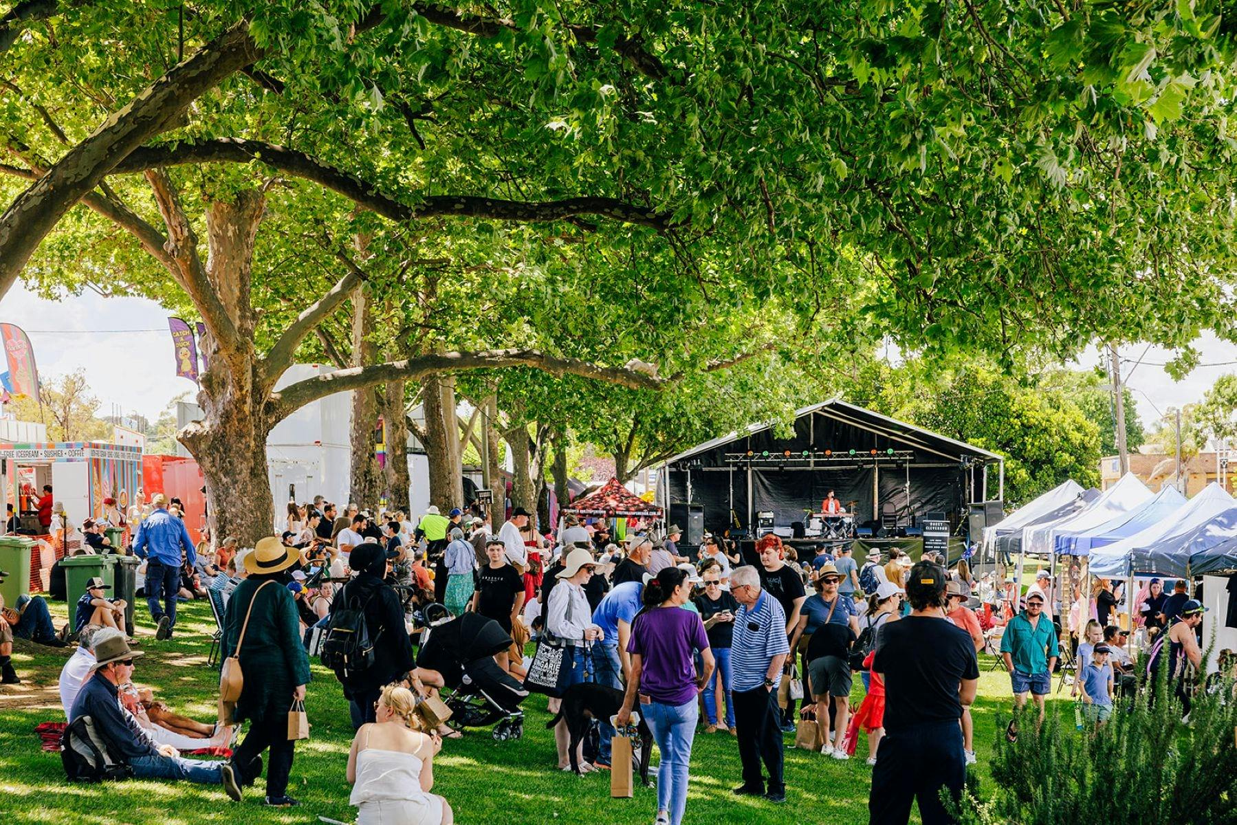 Saturday festival in full swing with huge crowds and stage