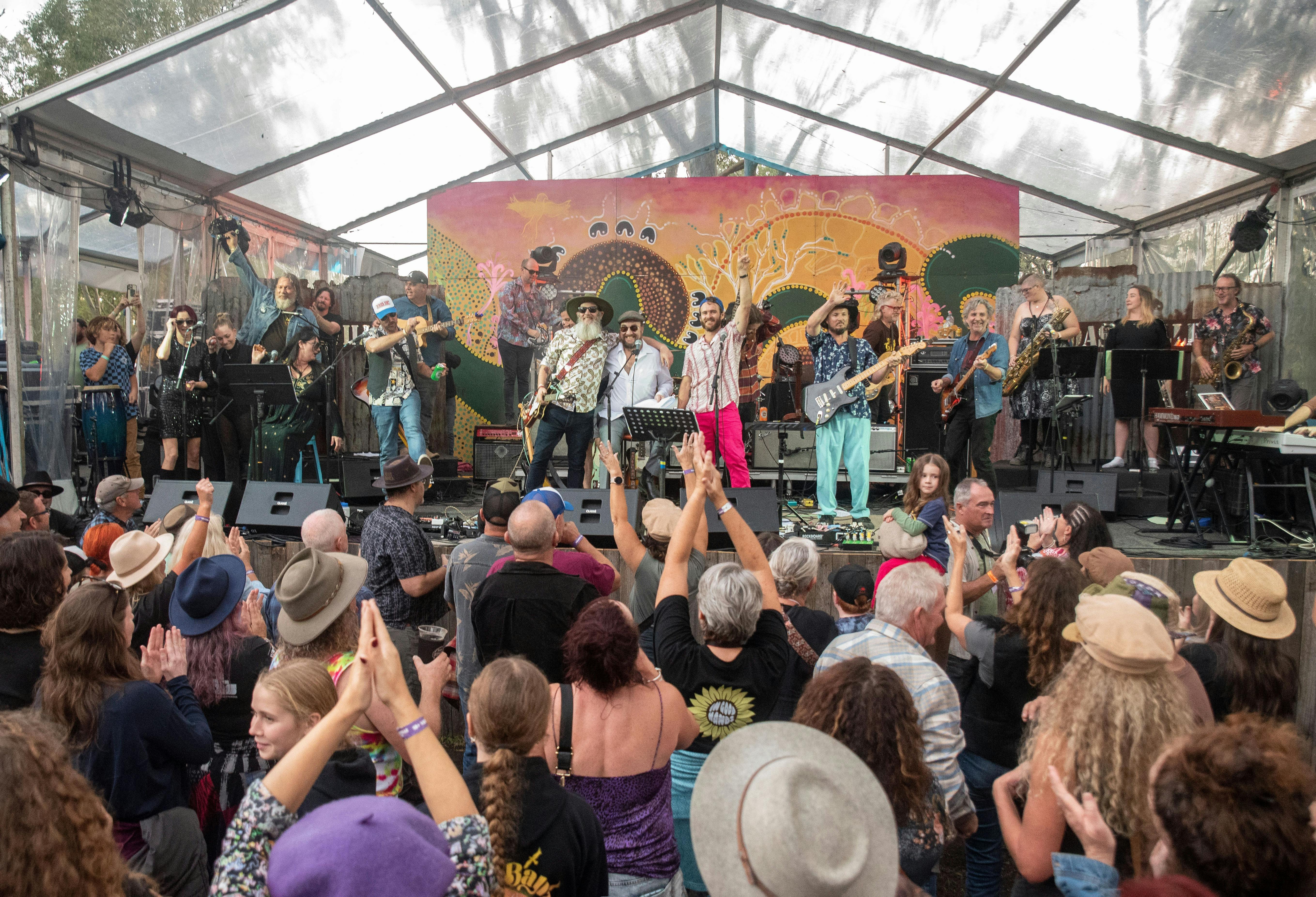 Dashville Progress Society onstage at the Gum Ball 2023