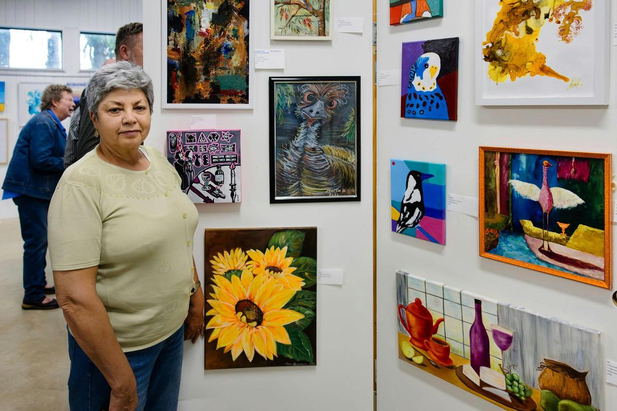 Visitors enjoyed the Newbridge Art Show opening night