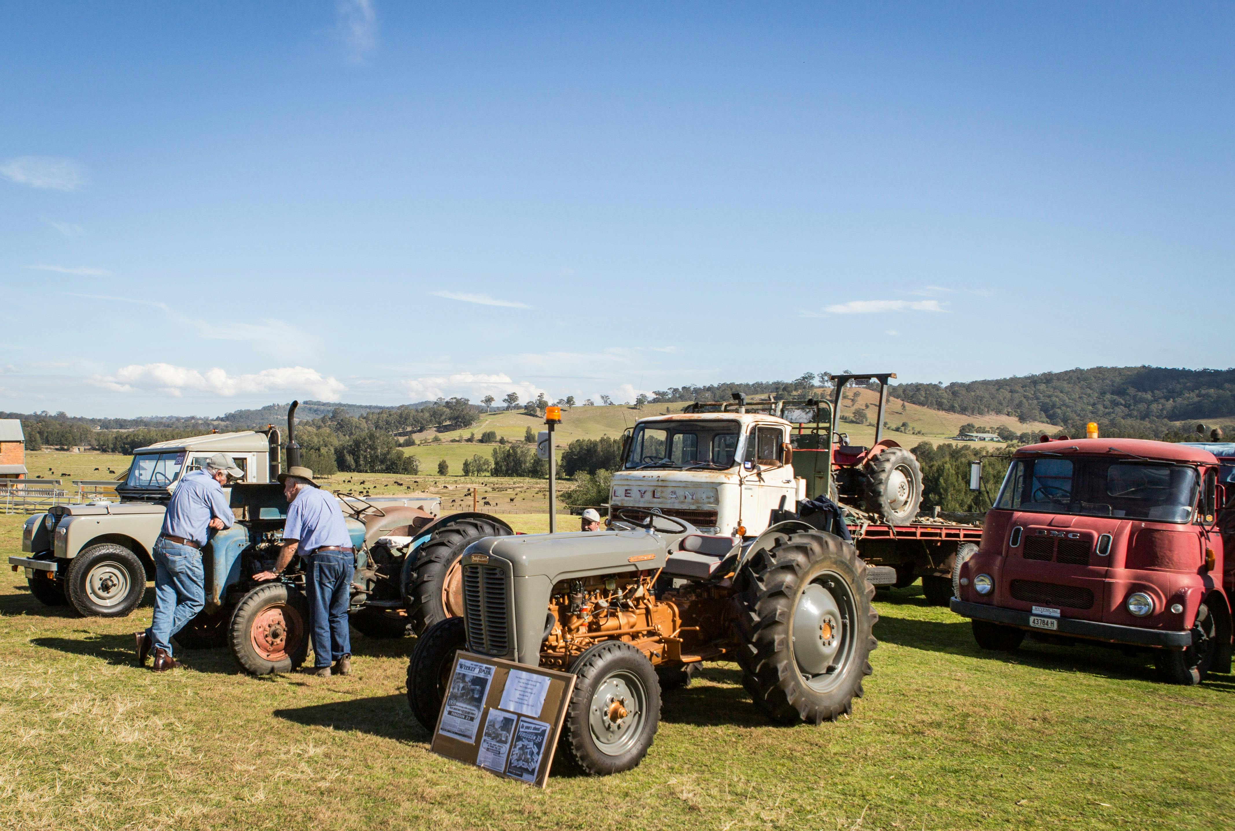 Machinery demonstrations and tractors at work