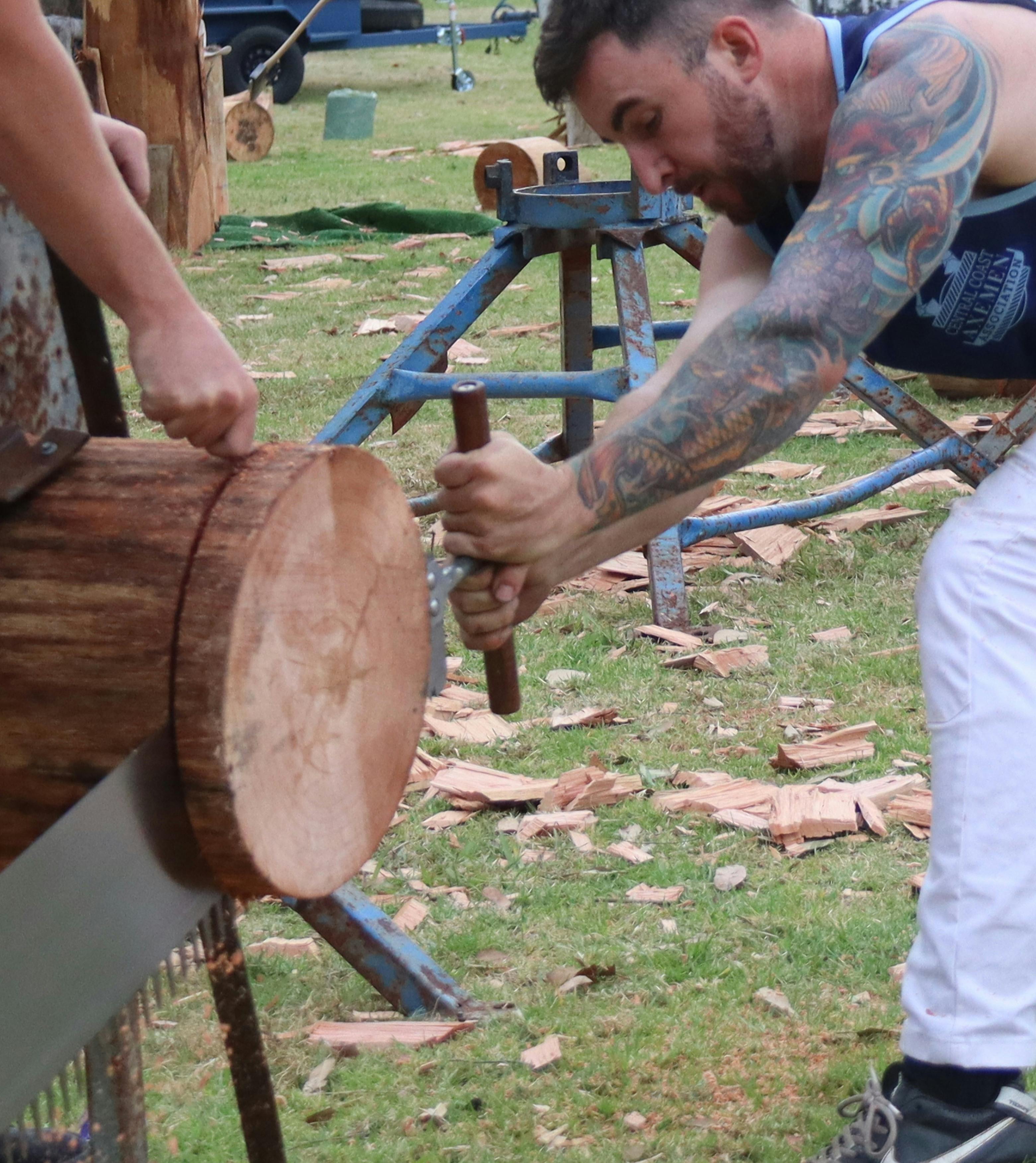 Tocal Field Days Wood Chop Competition