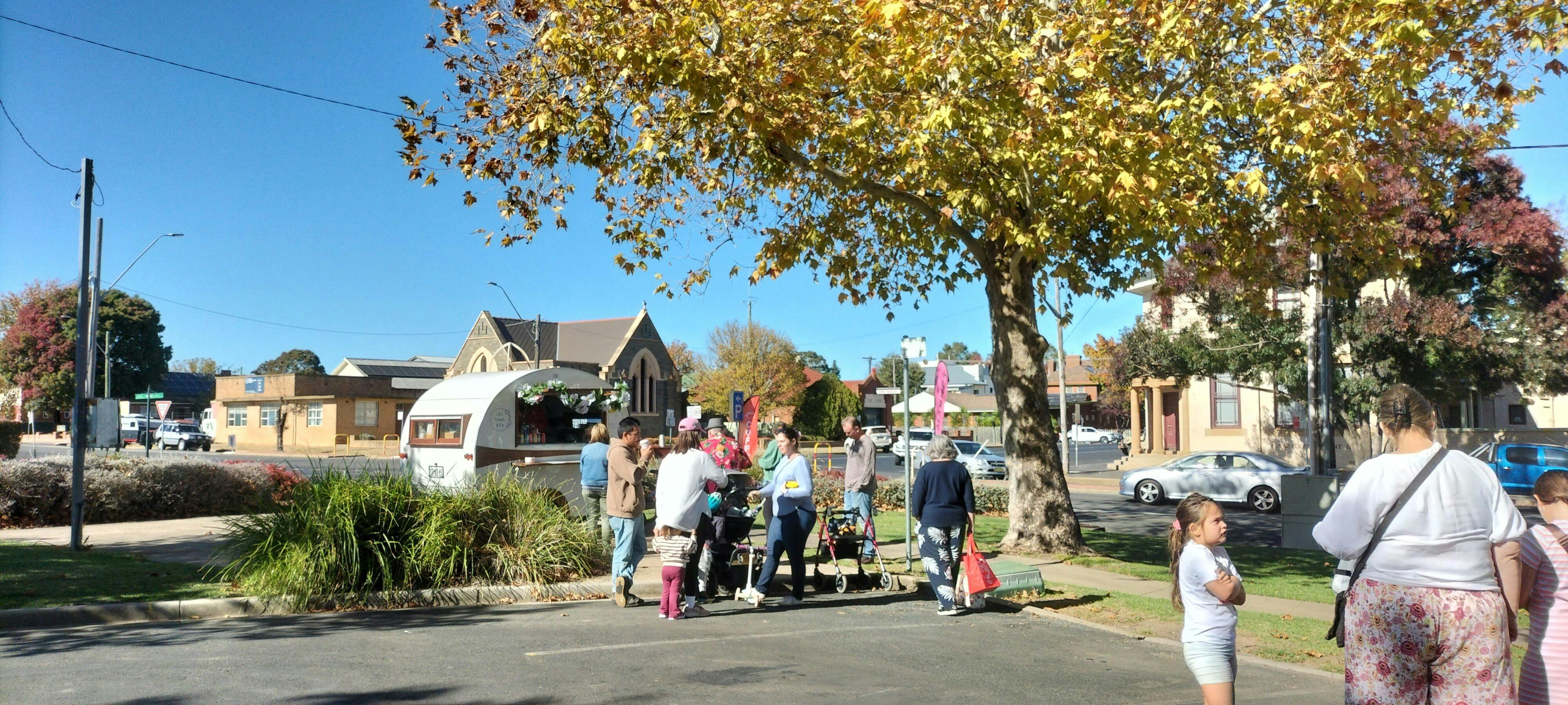 Coffee van in the park