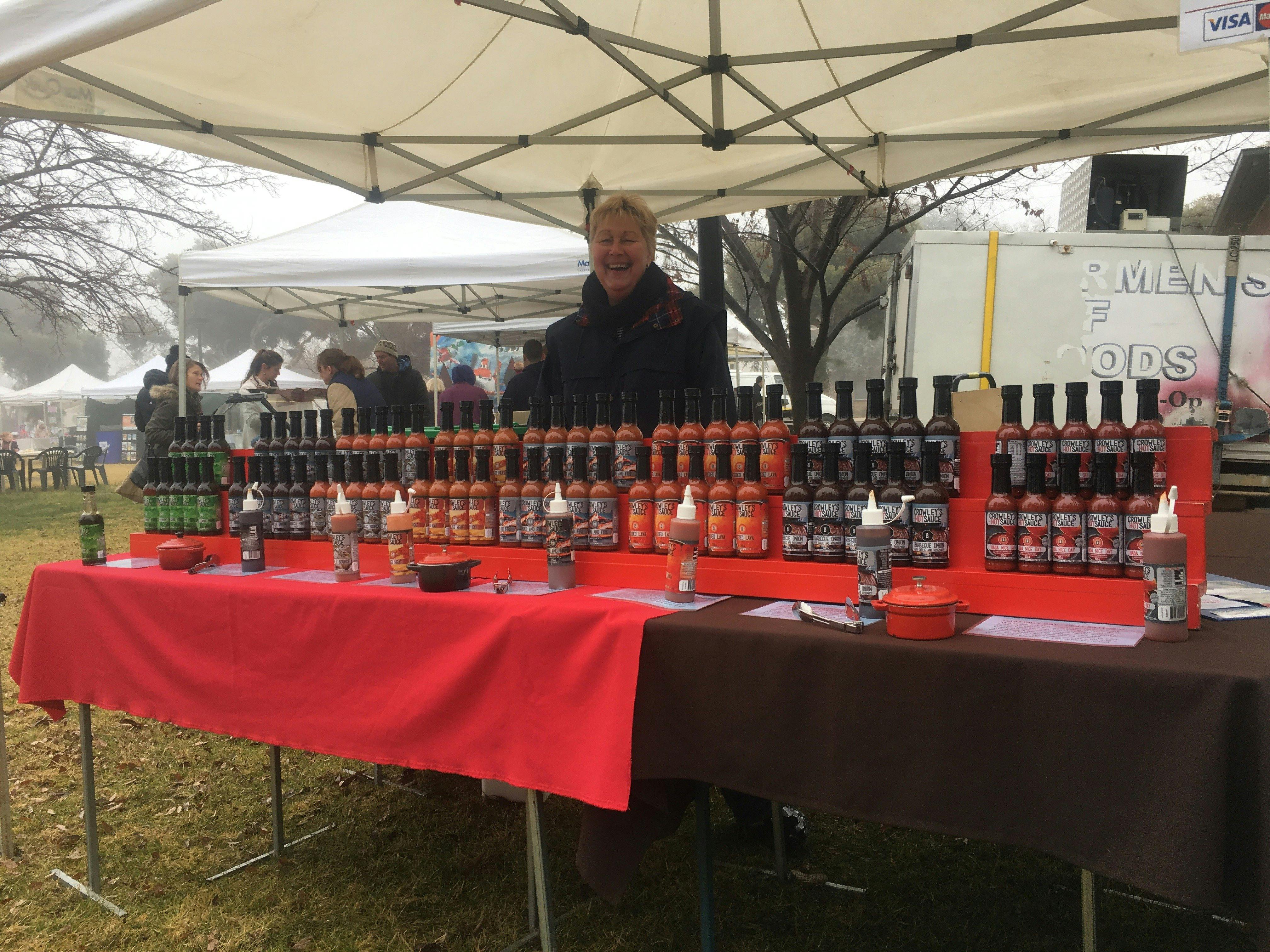 Crowly's hotsauce at Saturday Markets