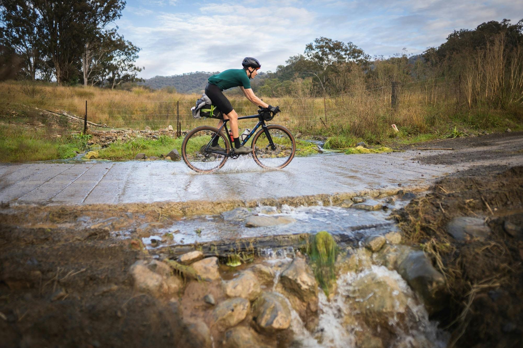 One of the many creek crossings on out ride