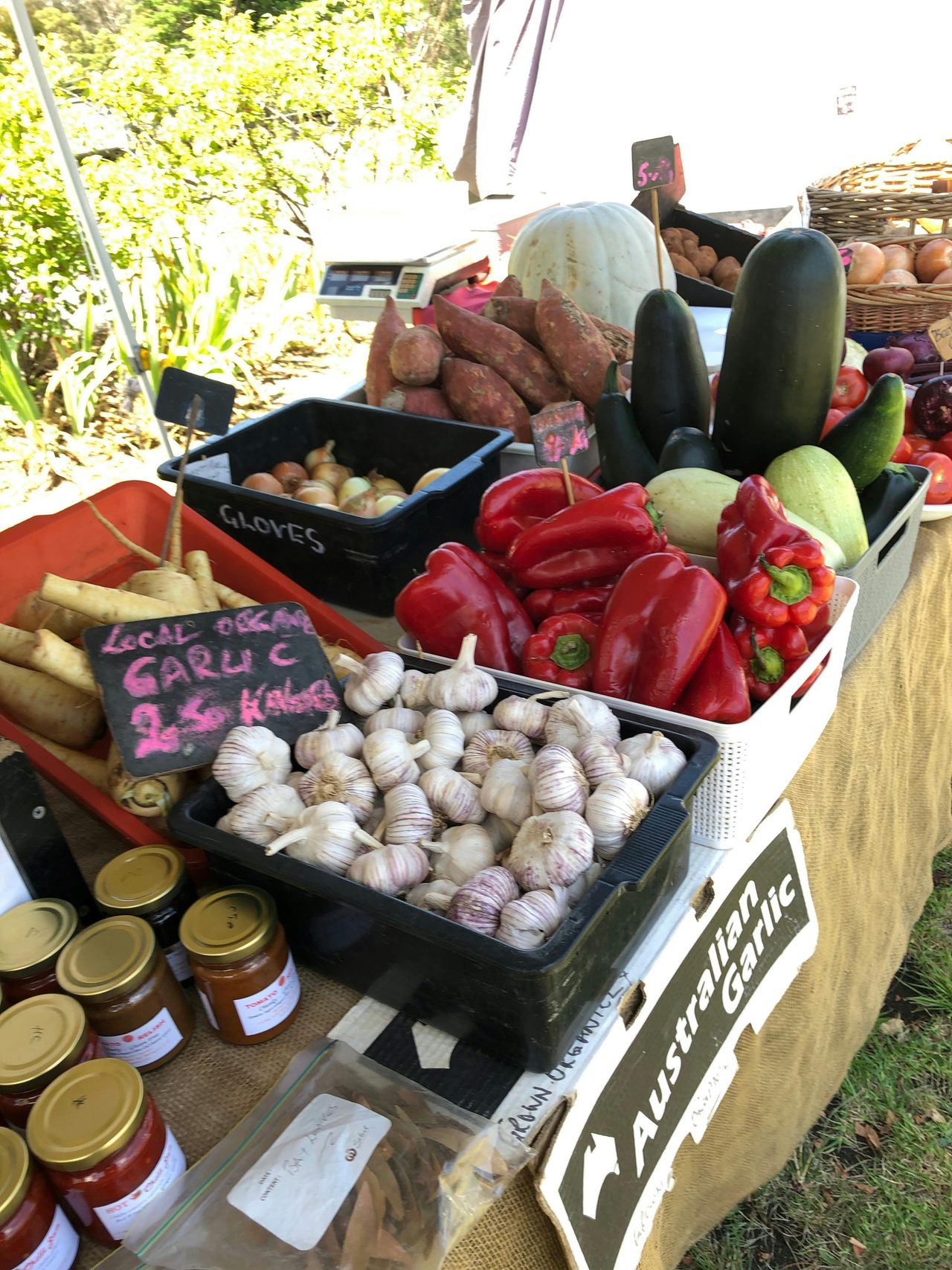 Fresh local organic produce