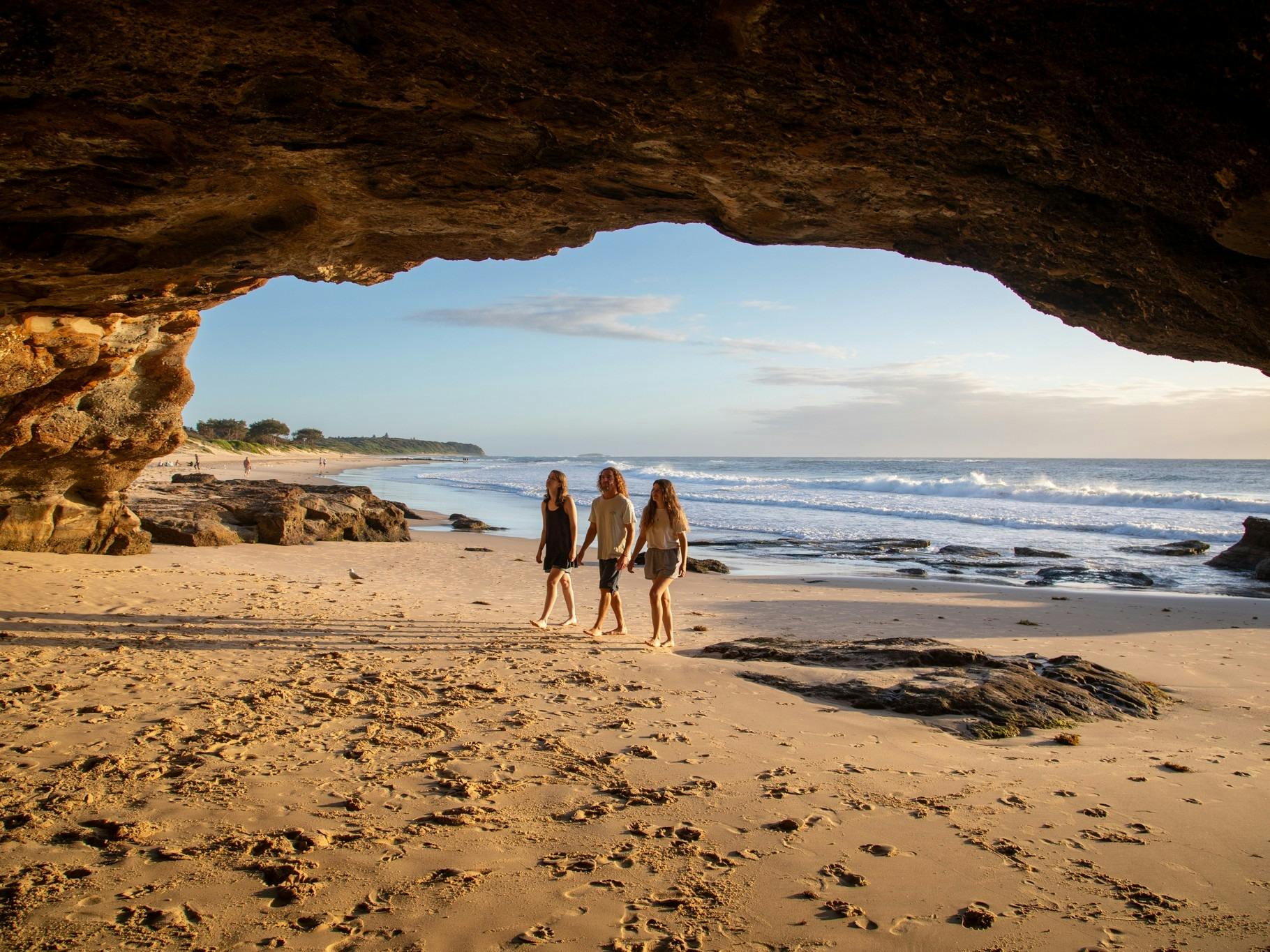Caves at low tide