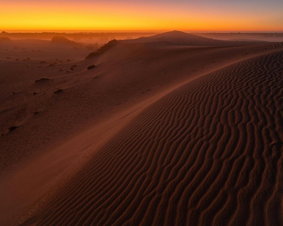 A special experience photographing the sun rise over the sand dunes at Mungo National Park