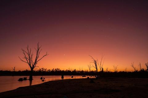 Sunrise at Kings Billabong before leaving for Mungo
