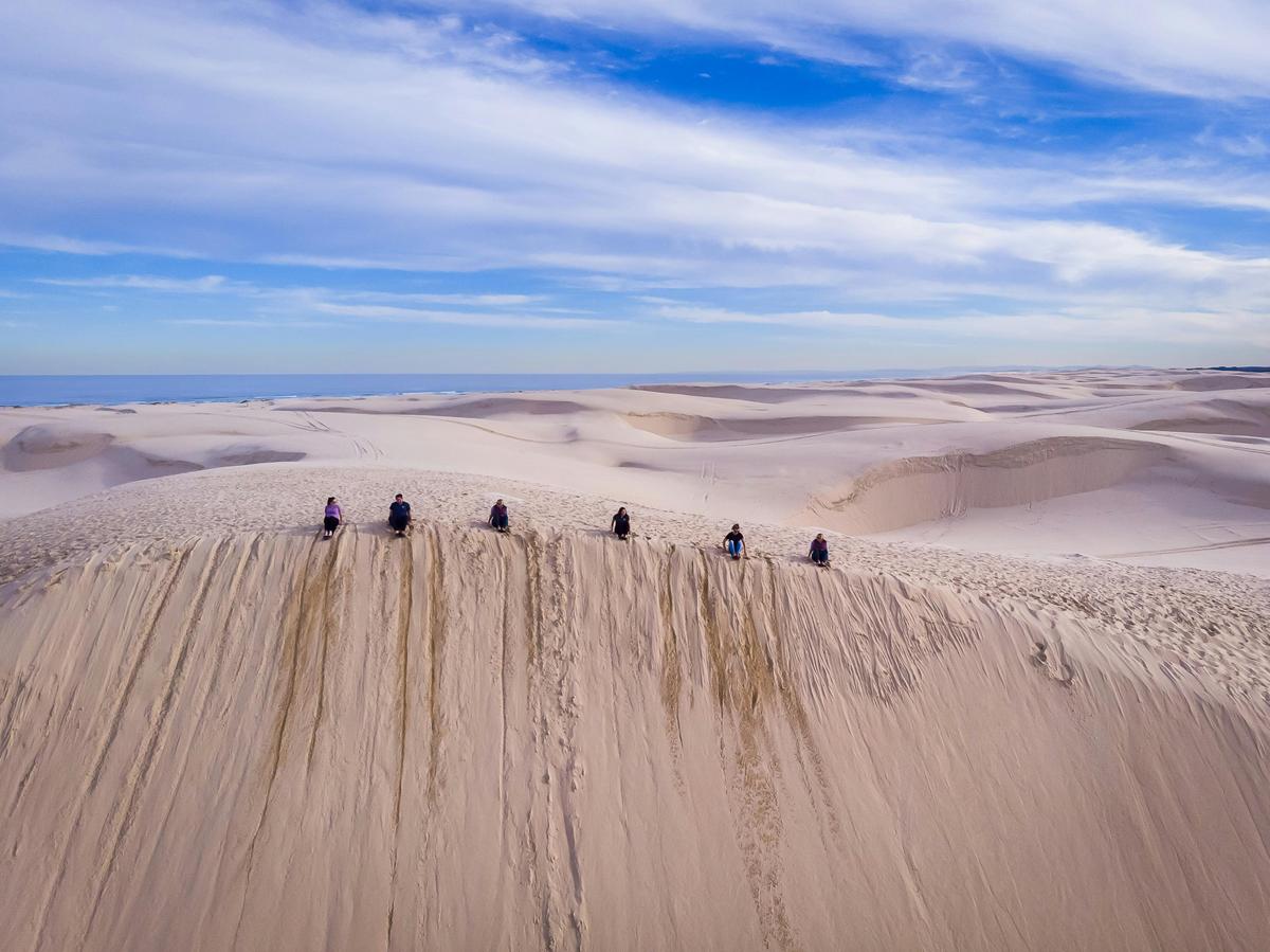 The top of the sand dunes over looking the ocean