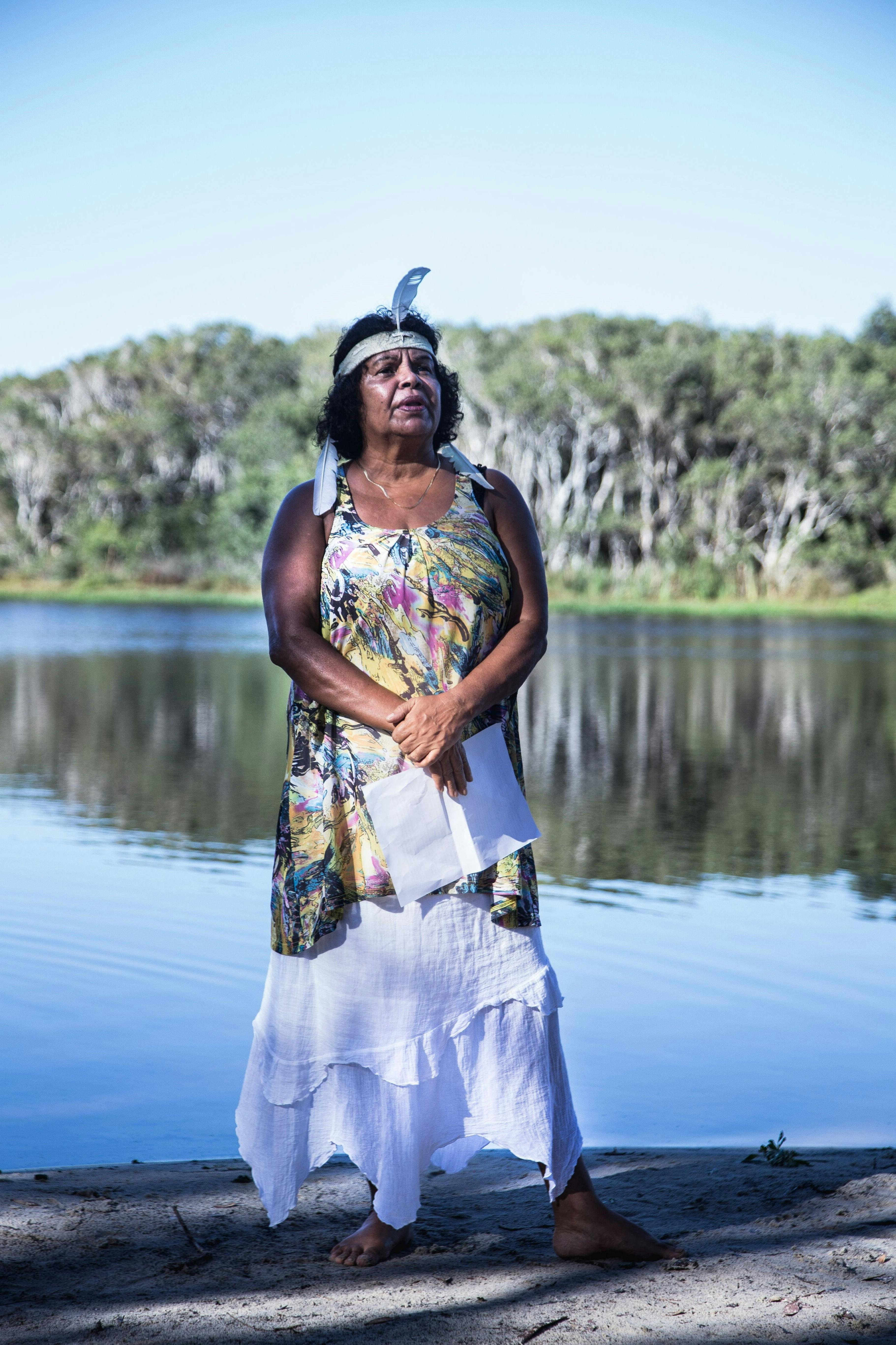 Lois Cook at Lake Ainsworth, Lennox Head