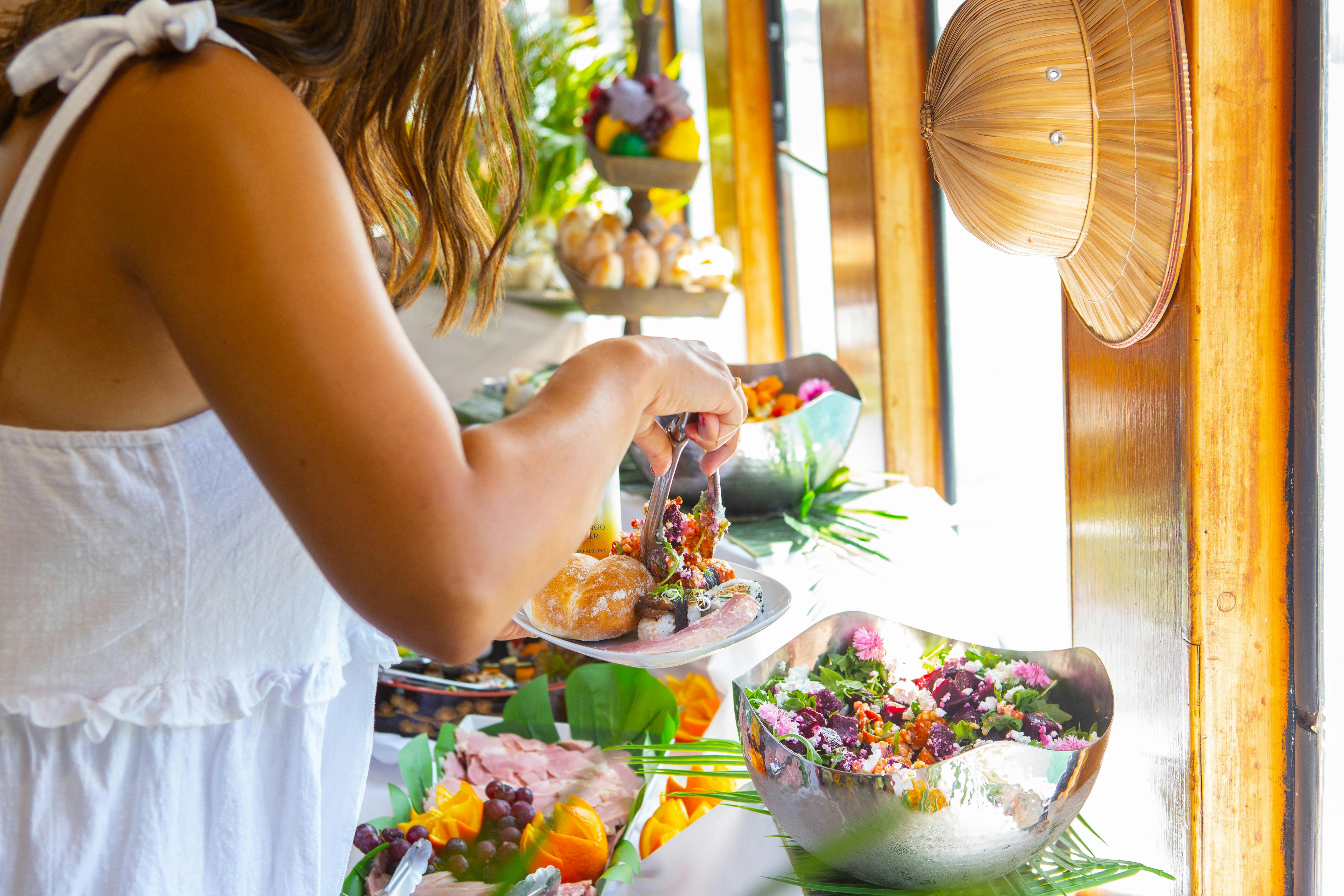 Food being served on MV Sydney