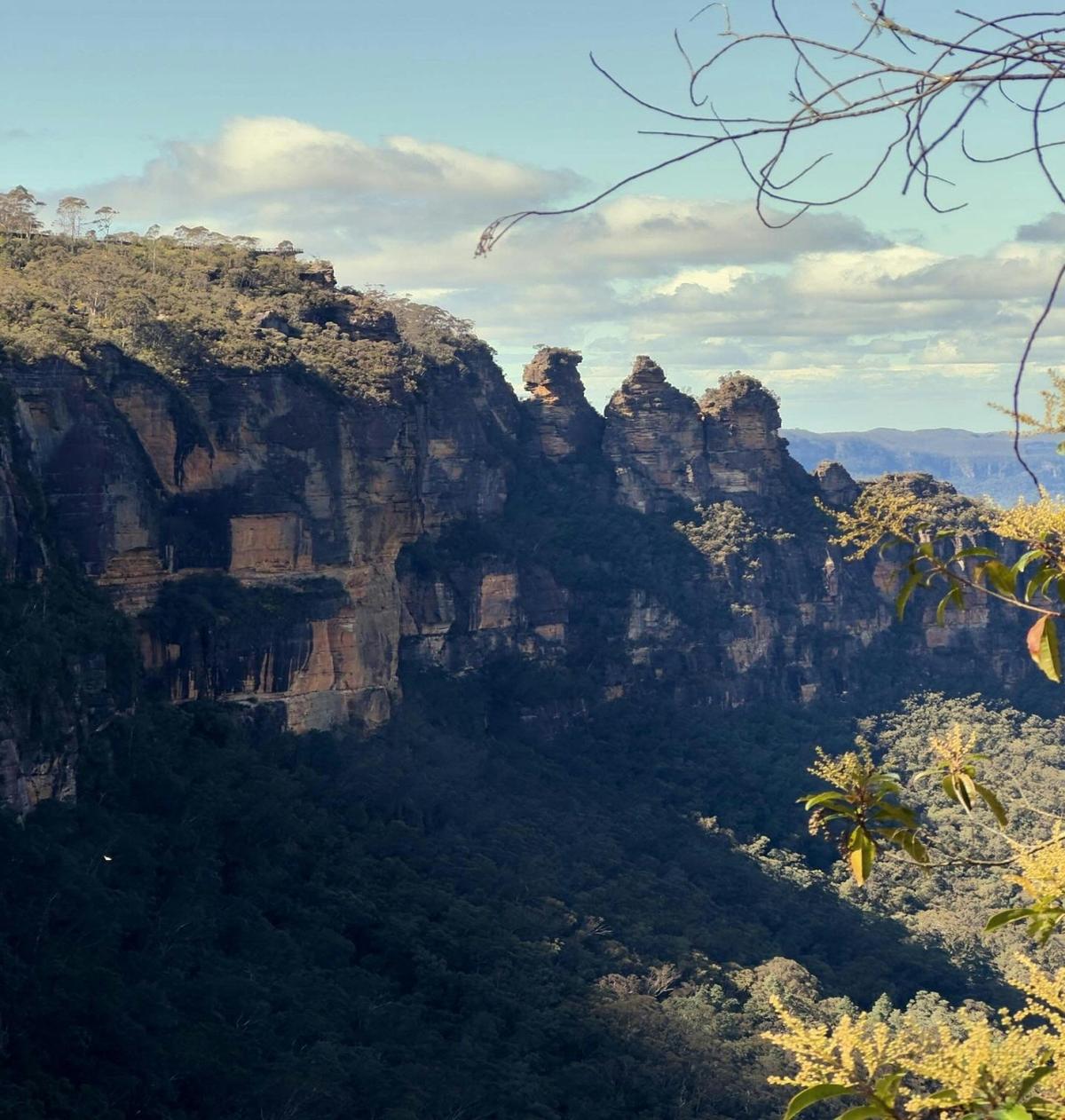 Three Sisters in the distance