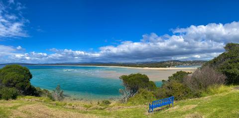 View from Bar Beach in Merimbula