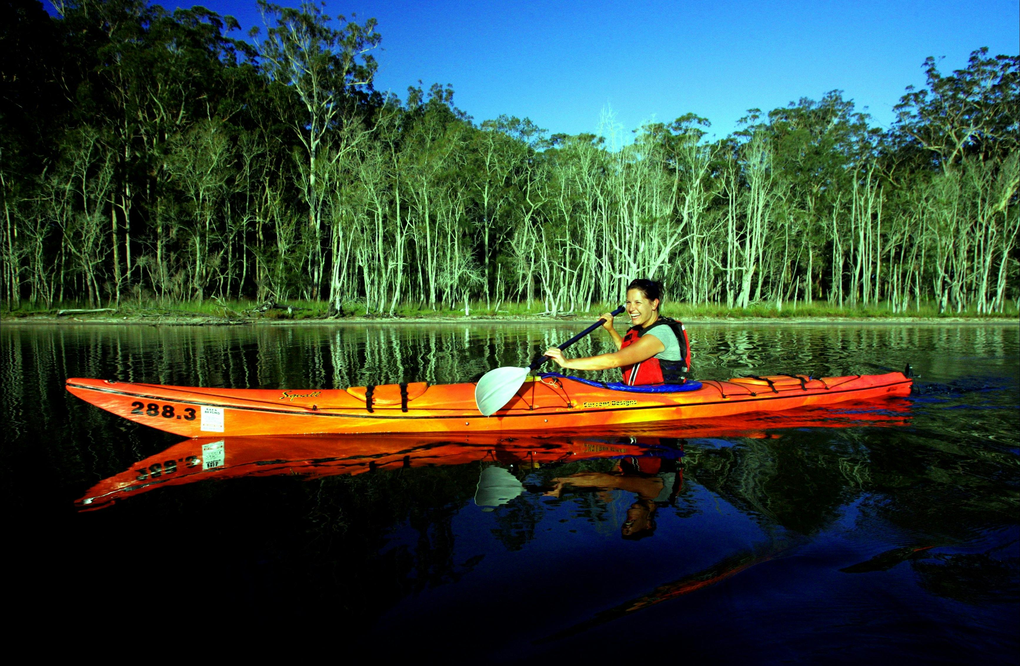 Paddling on Durras Lake