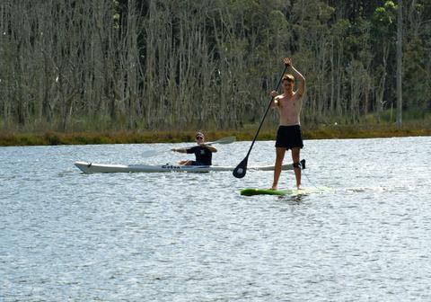 Stand up and sit down paddling. We like to give you the option.