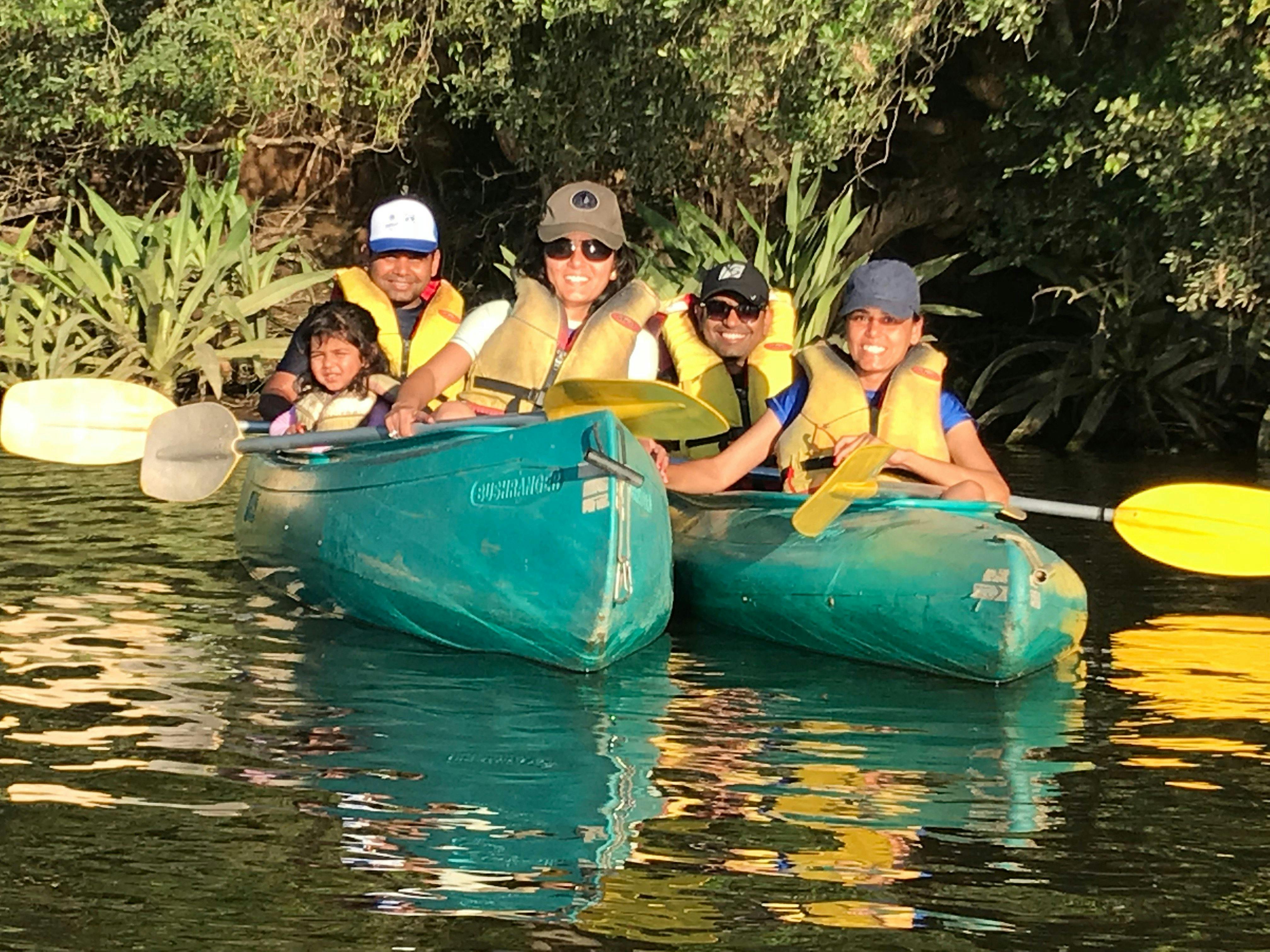 Family holiday - first time paddling with Bellingen Canoe Adventures