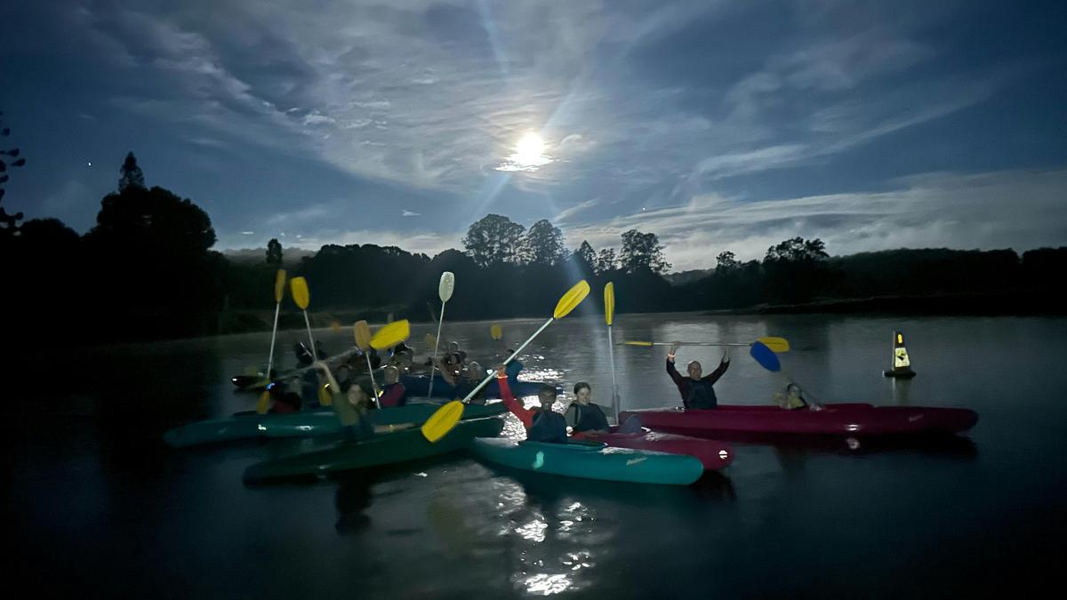 Party time on the river under a Full Moon with Bellingen Canoe Adventures
