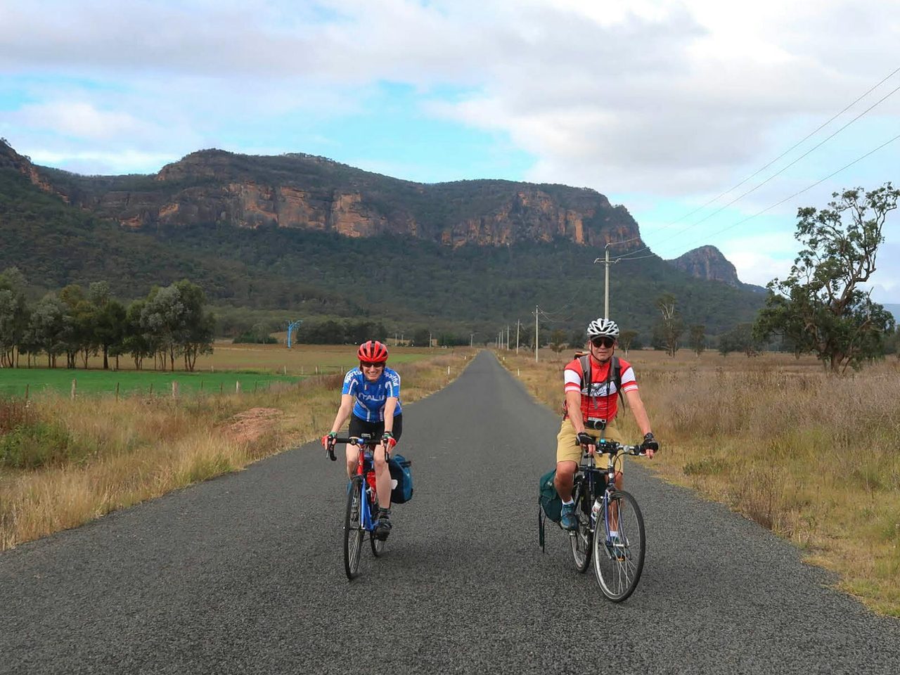 Cycling out of Glen Davis.