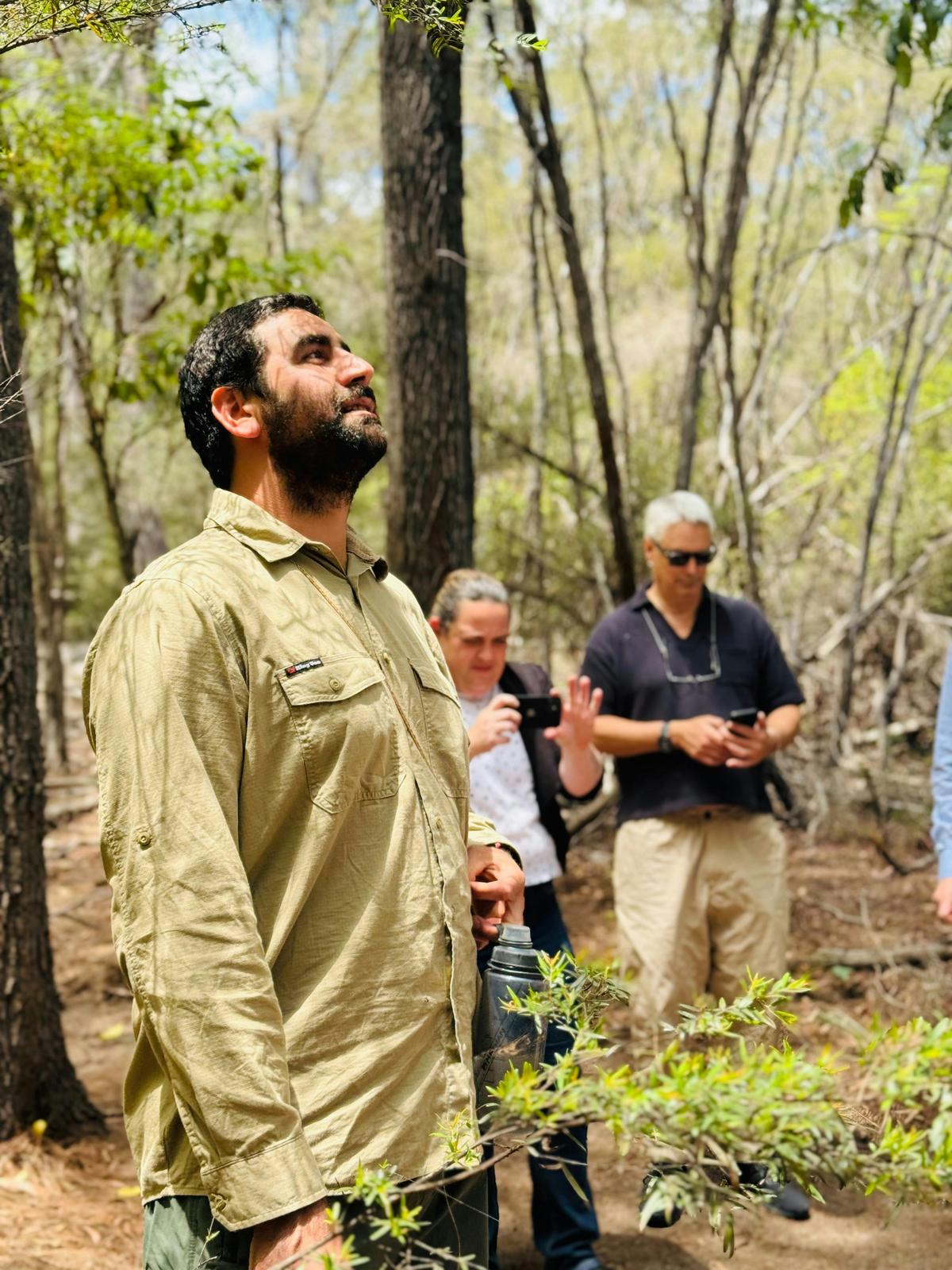 Nathan, Country Custodian, guiding an experience