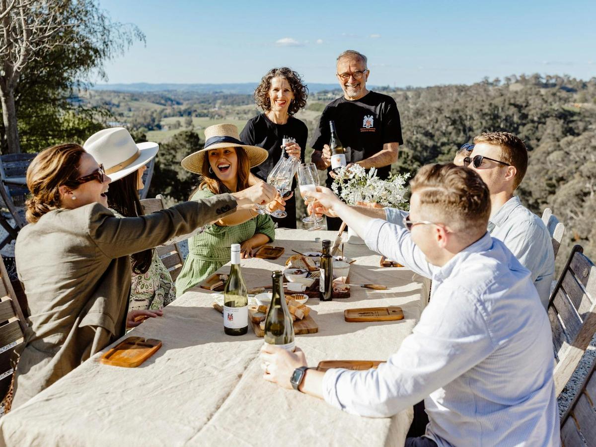 Wine tasting and gathering at Macqauriedale organic wines