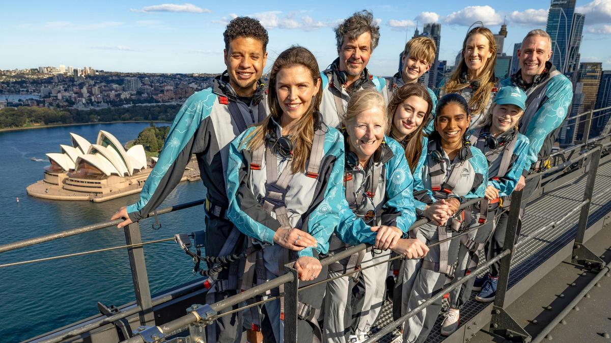 Climbers at the Summit of the Sydney Harbour Bridge, BridgeClimb