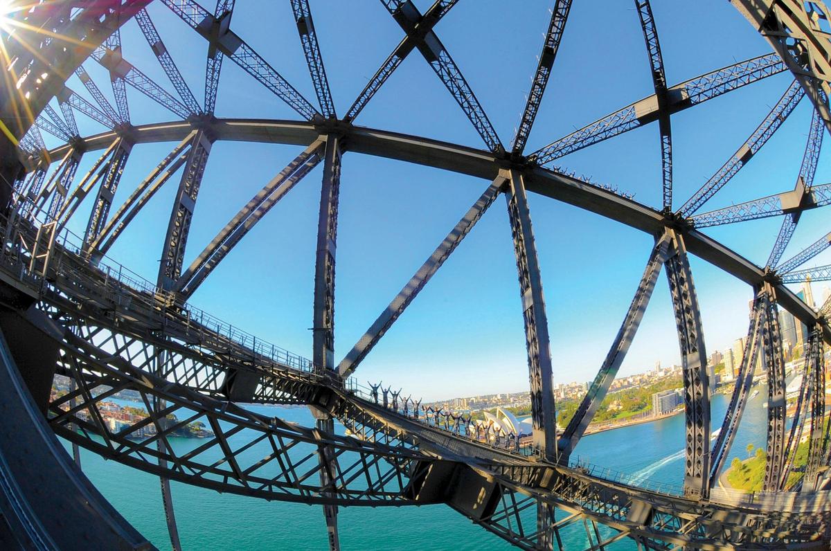 Climb through the heart of the Sydney Harbour Bridge before bursting through to the Summit
