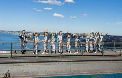 Group at the Summit of the Sydney Harbour Bridge, BridgeClimb