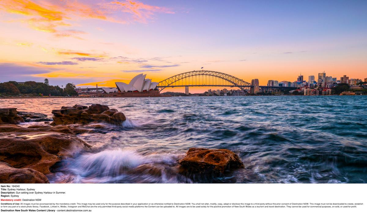 Sydney Harbour at sunset
