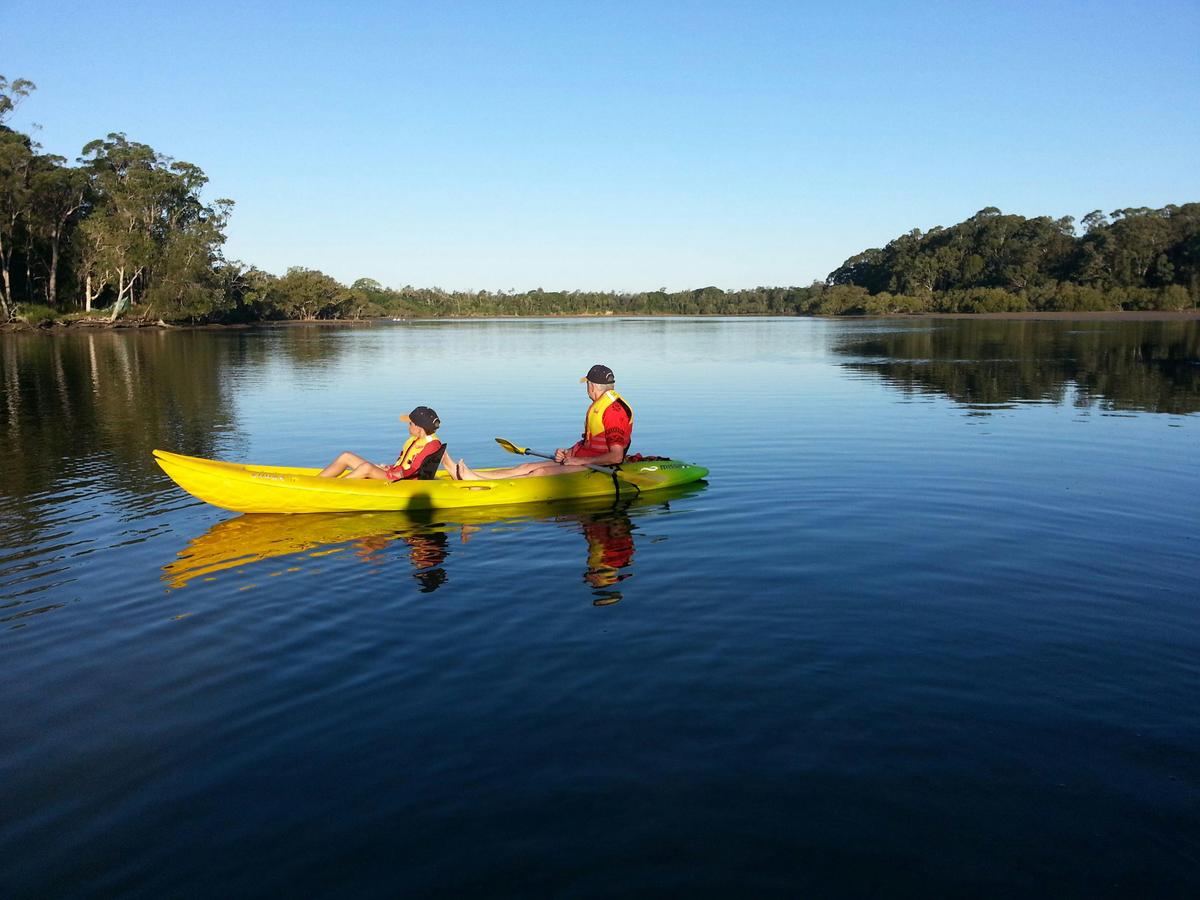 Kayak before stand up paddle board with C-Change Adventures