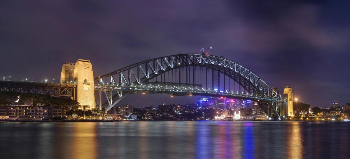 Sydney's Iconic Harbour Bridge at night