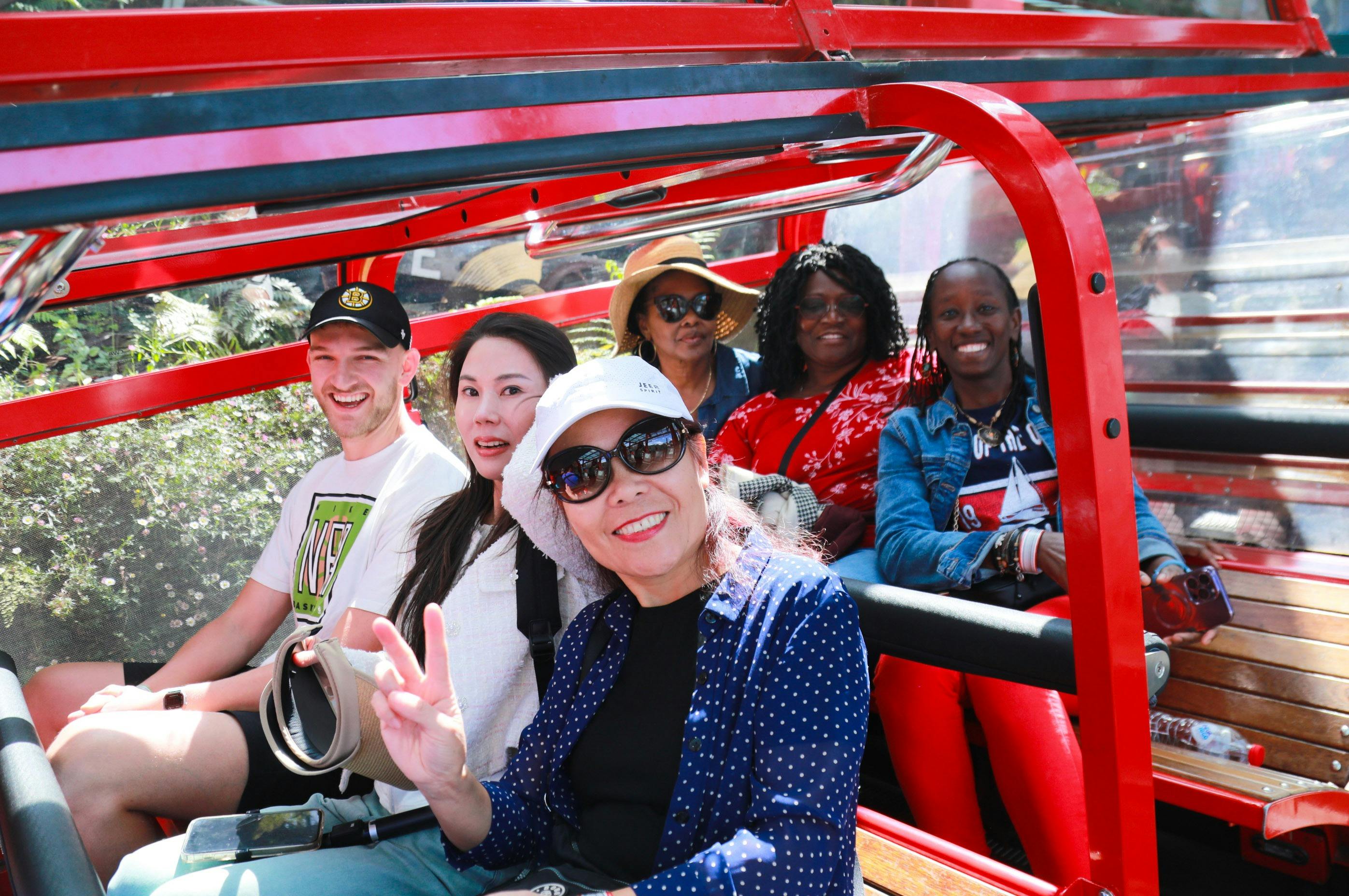 Brighton Tours guests enjoying an exhilarating ride on the Scenic Railway at Scenic World