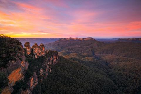 Sunset over the world famous 3 Sisters