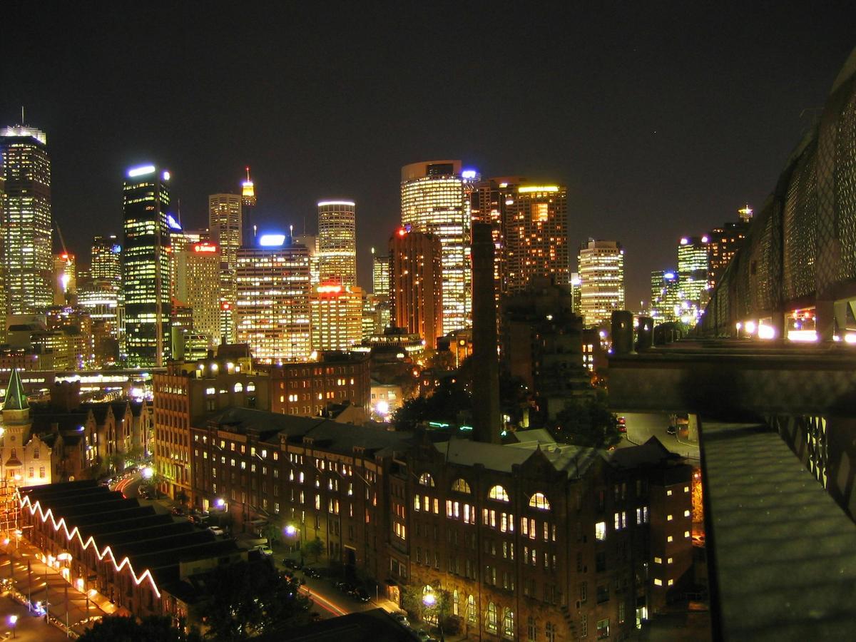 The Rocks Sydney by night