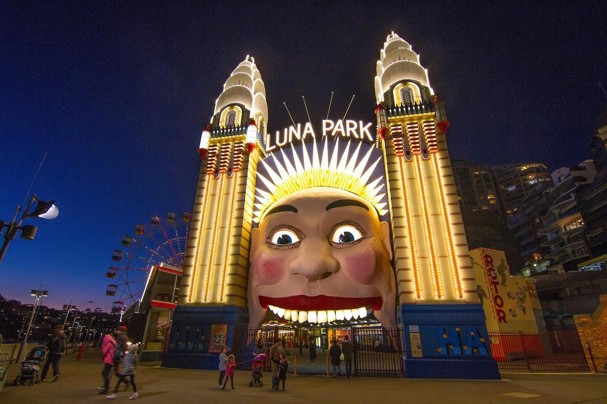 Sydney's famous Luna Park entrance