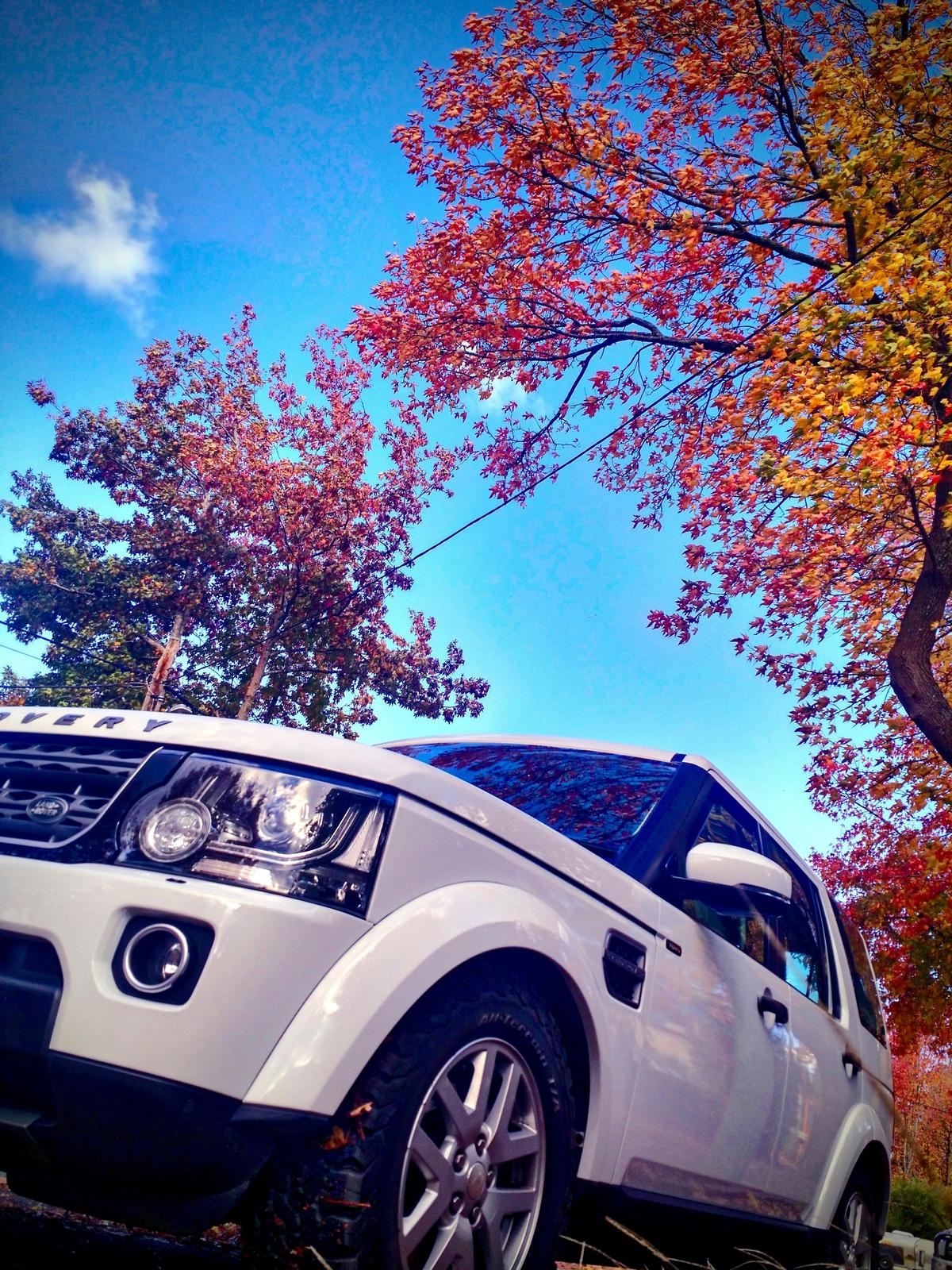 White 4WD Land Rover Discovery