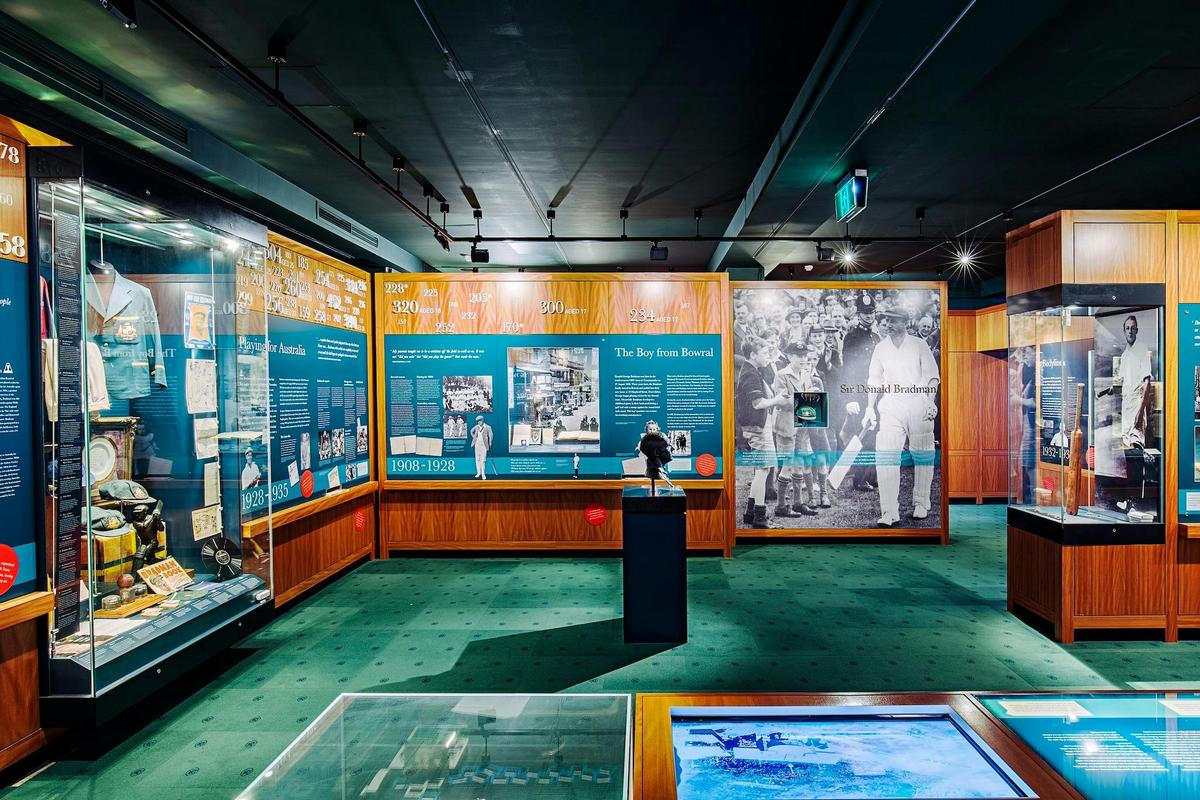 Bradman Museum interior . Tour of Bowral Honey Farm and Bradman