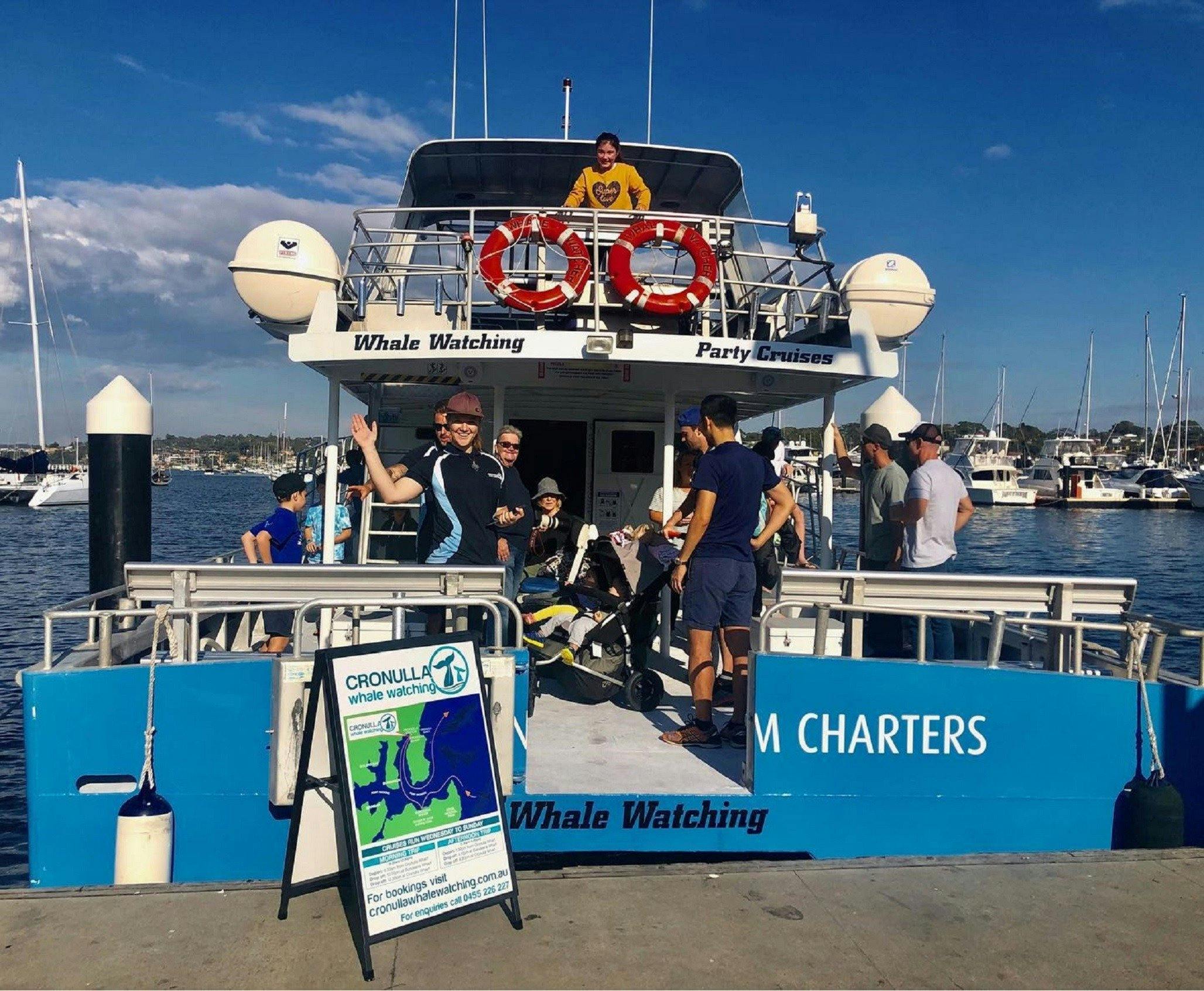 Cronulla Whale Watching Tours leaving twice daily from Cronulla Wharf