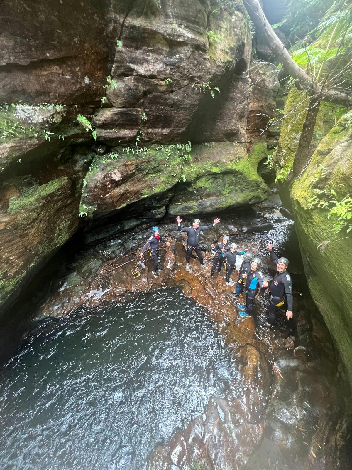 A family group in Sheepdip Canyon