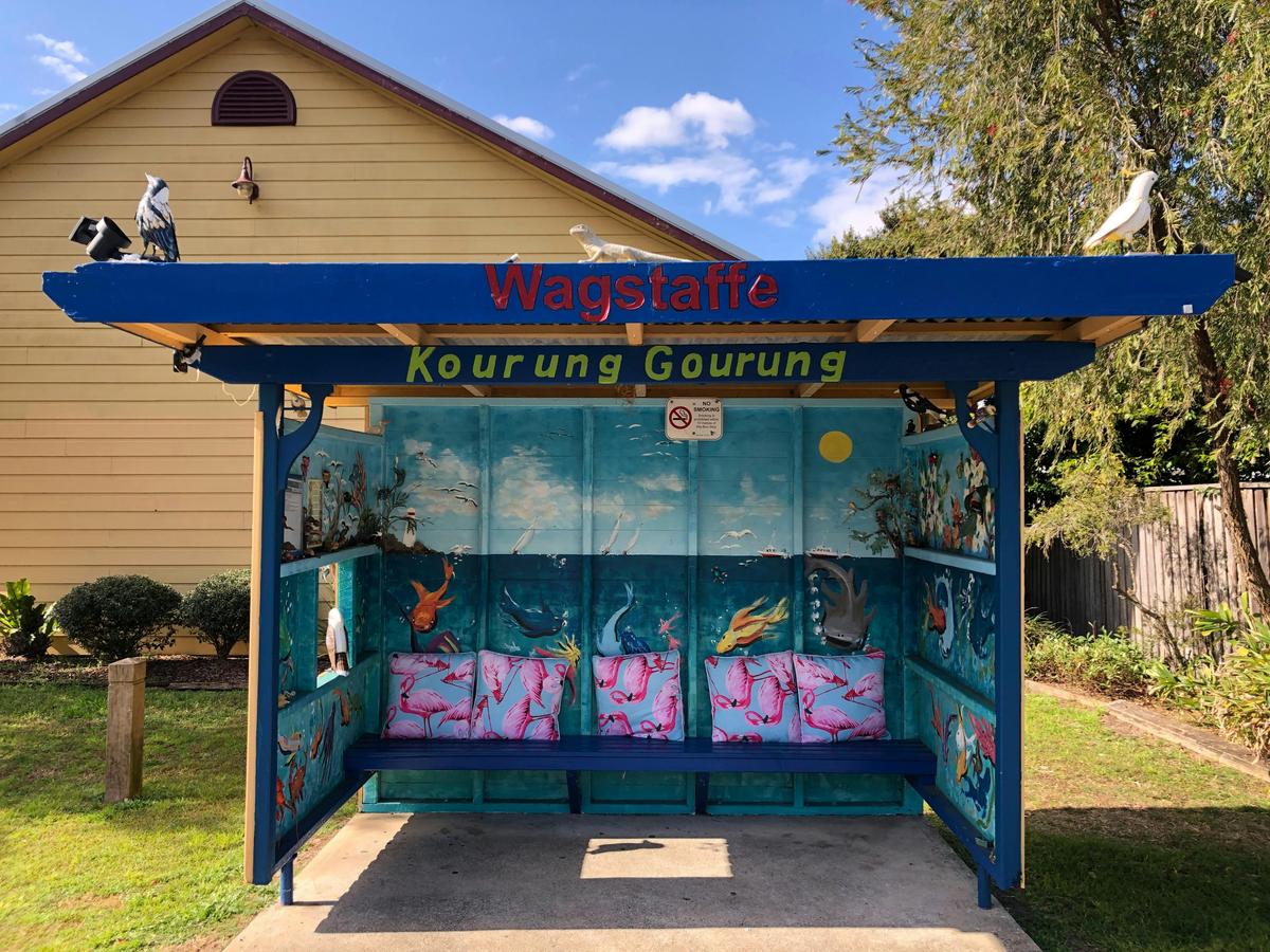 Local bus stop at Wagstaffe