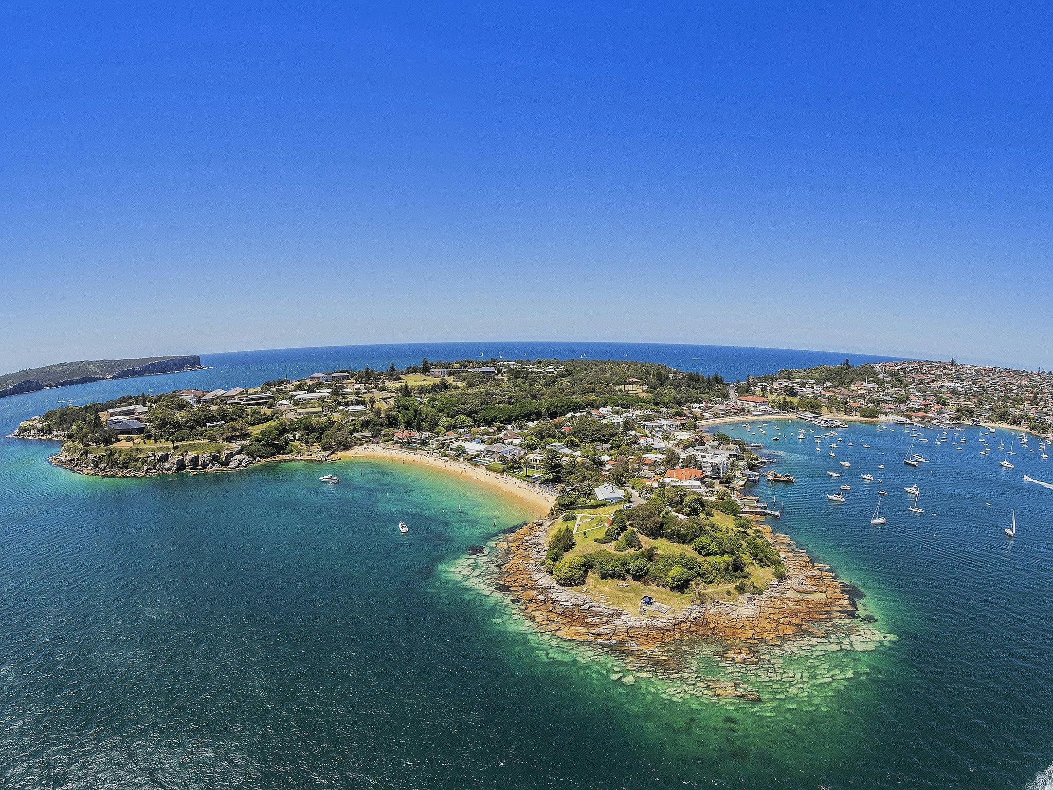Aerial View of Watsons Bay and Camp Cove - one of the Destinations My Fast Ferry goes to