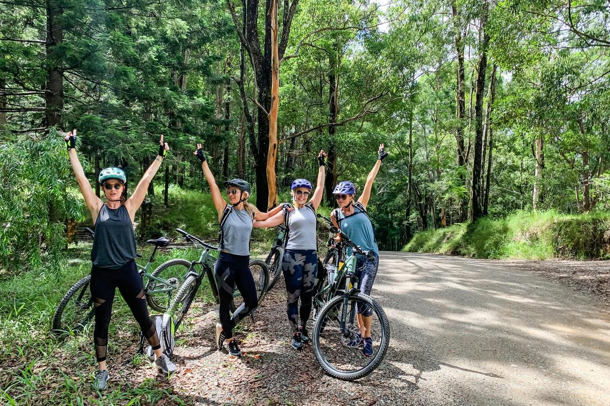 Group of women and E Bikes in Mount Jerusalem National Park